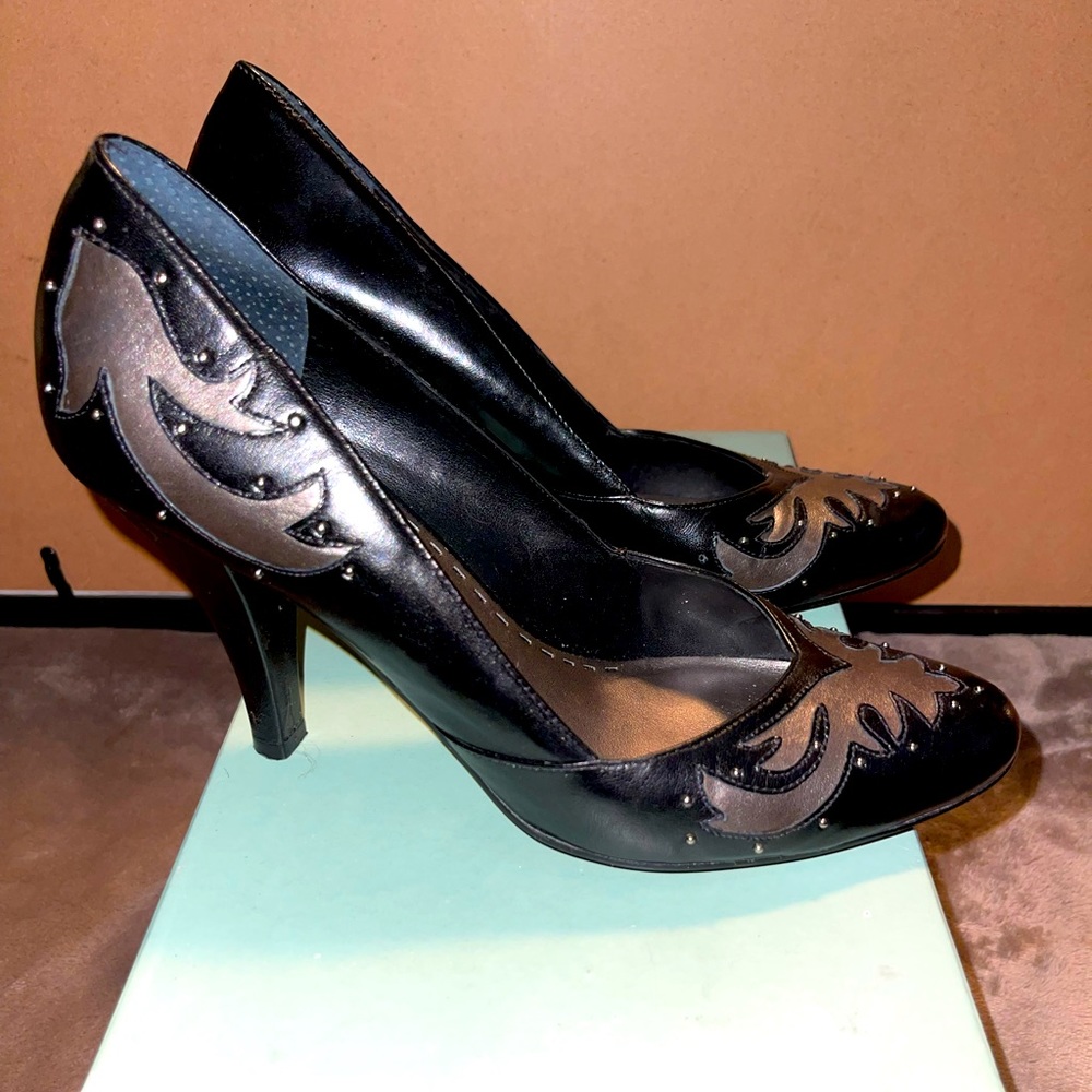 Gianni Bini Women’s Size 7M Heels Varick001 Black/Coin Very light use